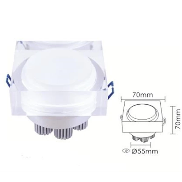 Osc DS-0350 Downligt 1x3w square daylight-warmwhite