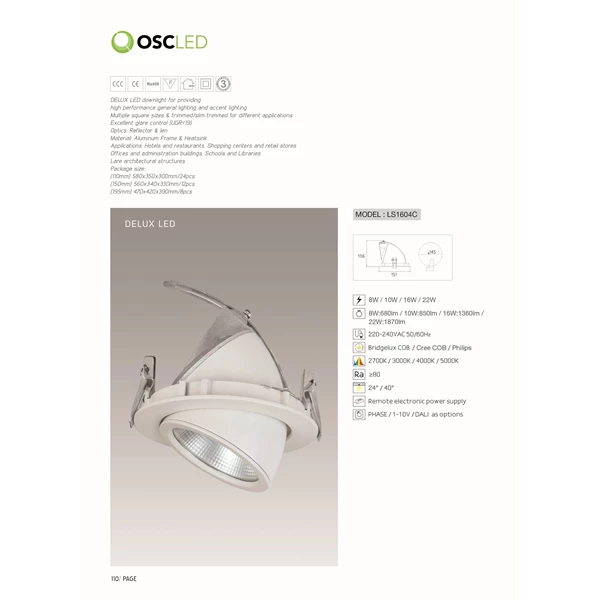OSCLED DELUX LED 1604