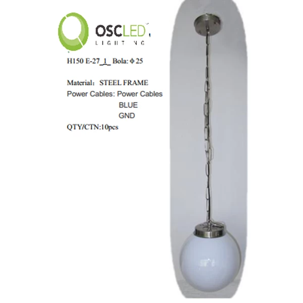Oscled Lampu Gantung 1 x E27  (1.5 meter) 