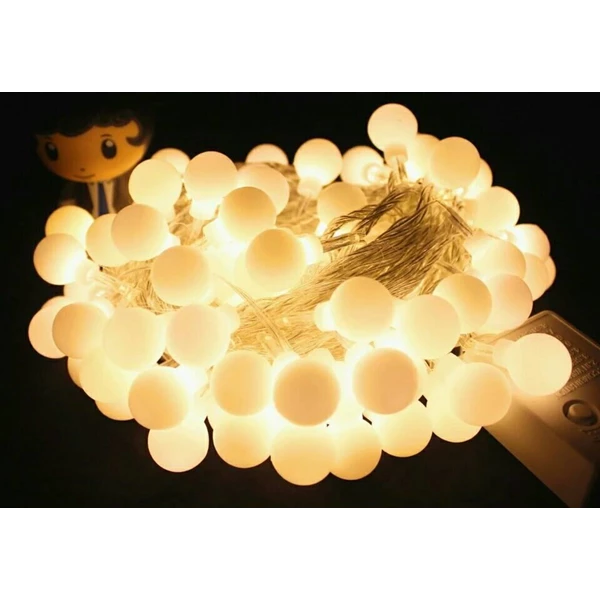 Lampu LED Natal Bulat Mono Colour 