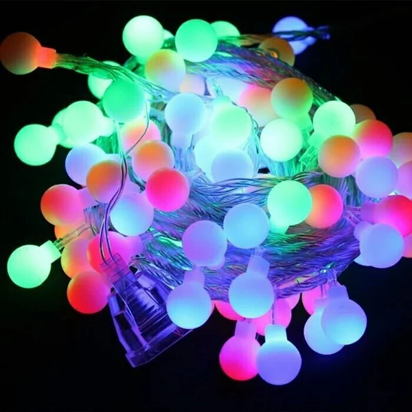 Christmas LED Lights Round Mono Colour 